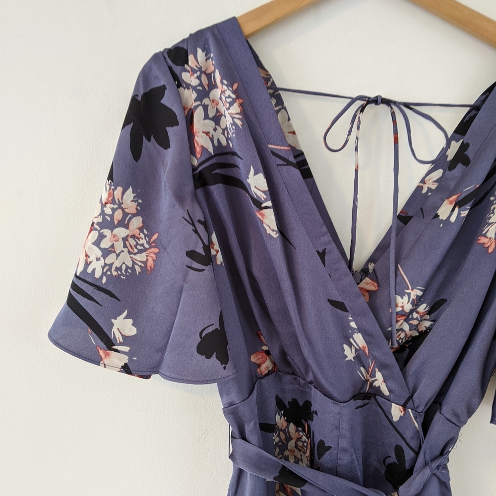 Avec Les Filles Revolve Satin Floral Jumpsuit - Picture 4 of 5